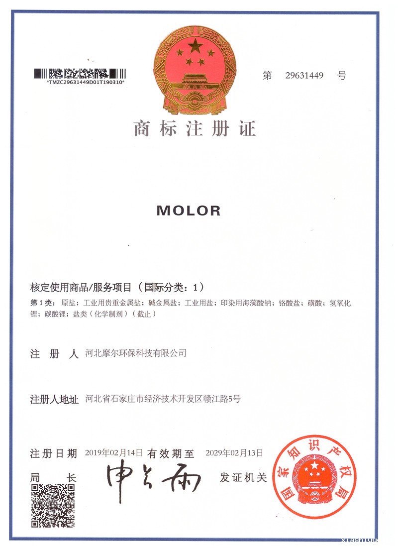 Letter Logo Trademark Registration Certificate